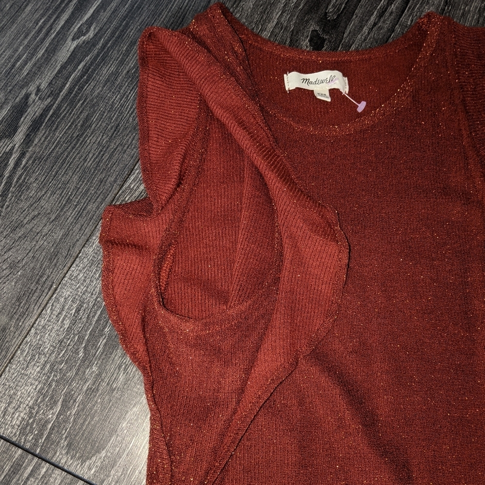 MADEWELL - Metallic Ruffle Tank - Picture 3 of 11